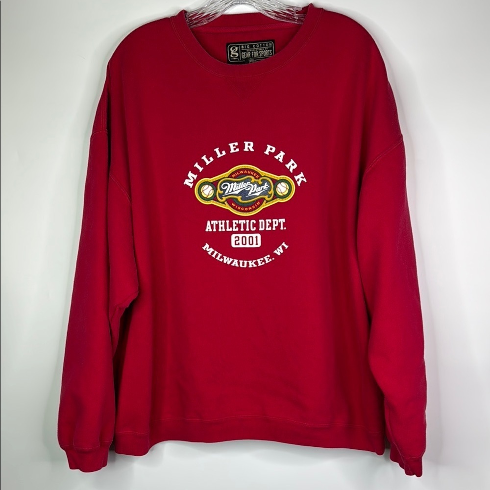 Vintage Gear For Sports Milwaukee Miller Park Red Crewneck Sweatshirt XL